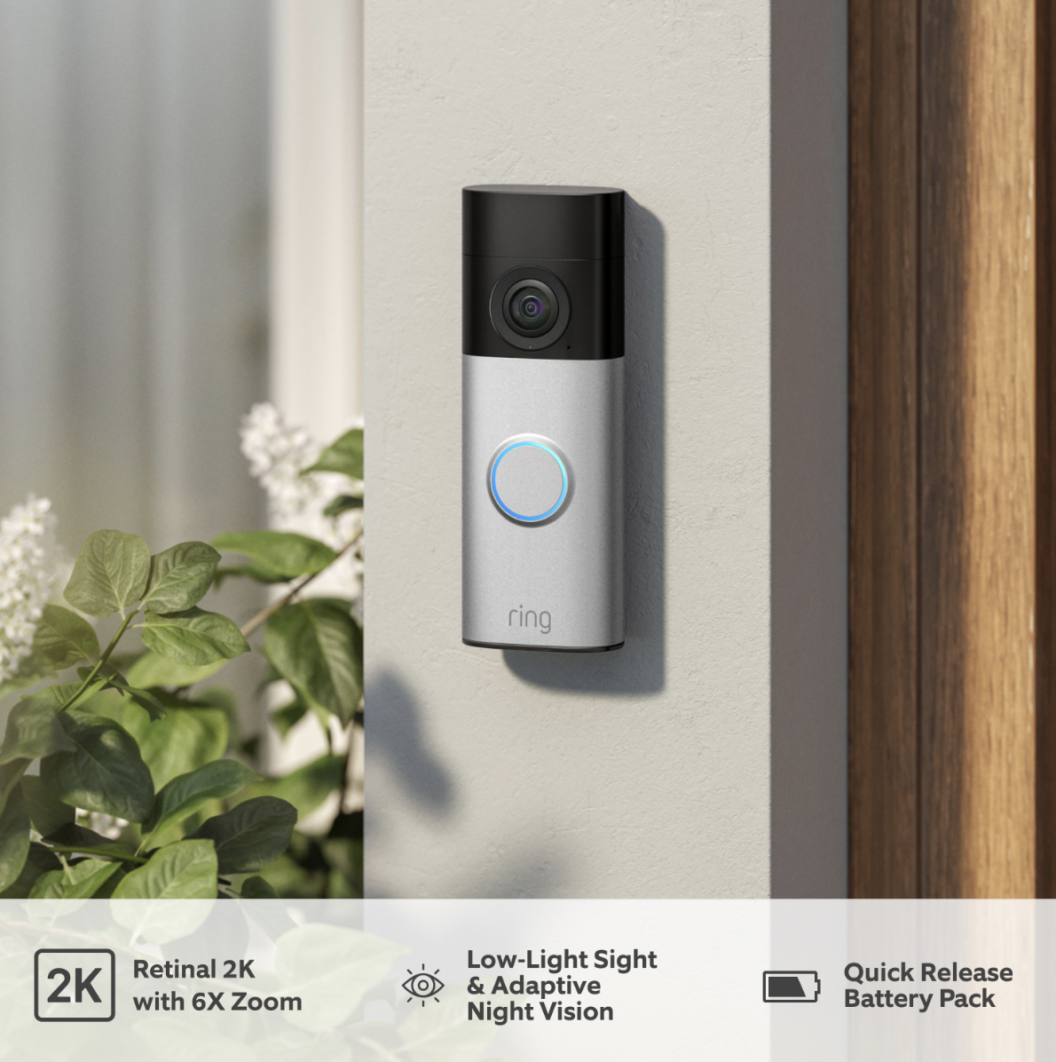 Ring Battery Video Doorbell Plus + Chime - Image 2