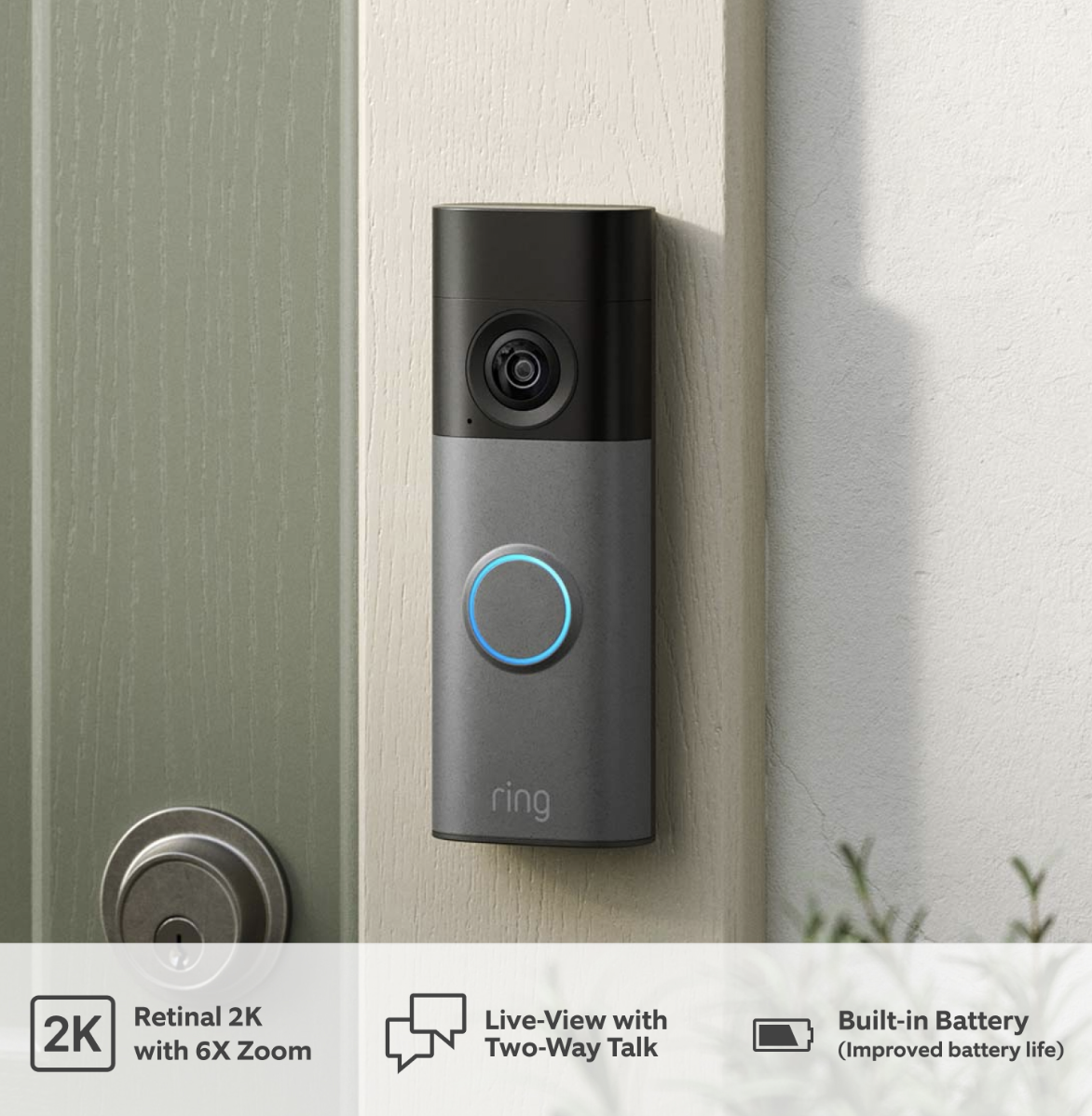 Ring Battery Video Doorbell + Chime (2nd Gen) - Image 2